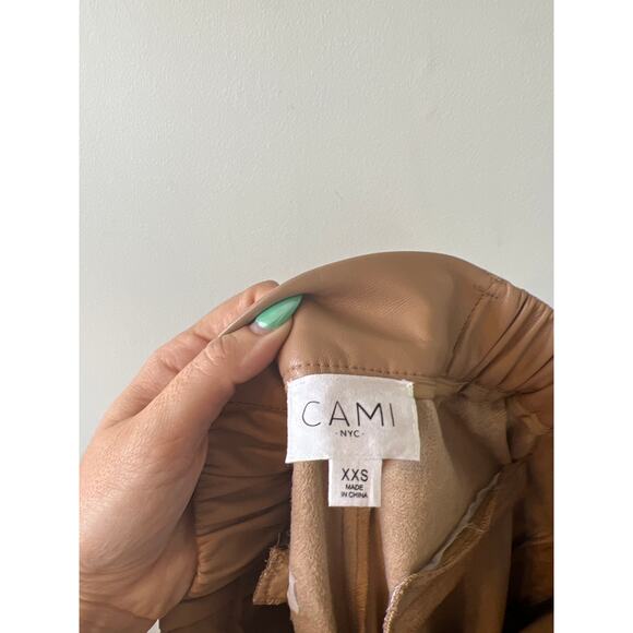 NEW Cami NYC Adene Vegan Leather Elastic Waist Pant Women's Cortado Size: XXS - Picture 6 of 9